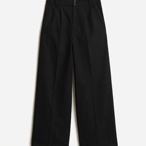 Madewell Harlow Wide-Leg Pant in Drapey Twill, black, size 8, LIKE NEW